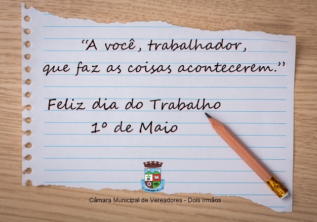 Feliz dia do Trabalho!