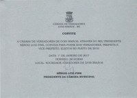 POSSE DOS VEREADORES, PREFEITA E VICE-PREFEITO ELEITOS NO PLEITO DE 2016